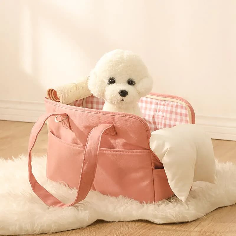 image-Fluffybaby Pet Carrier Bag - Cotton 50-60L Grey