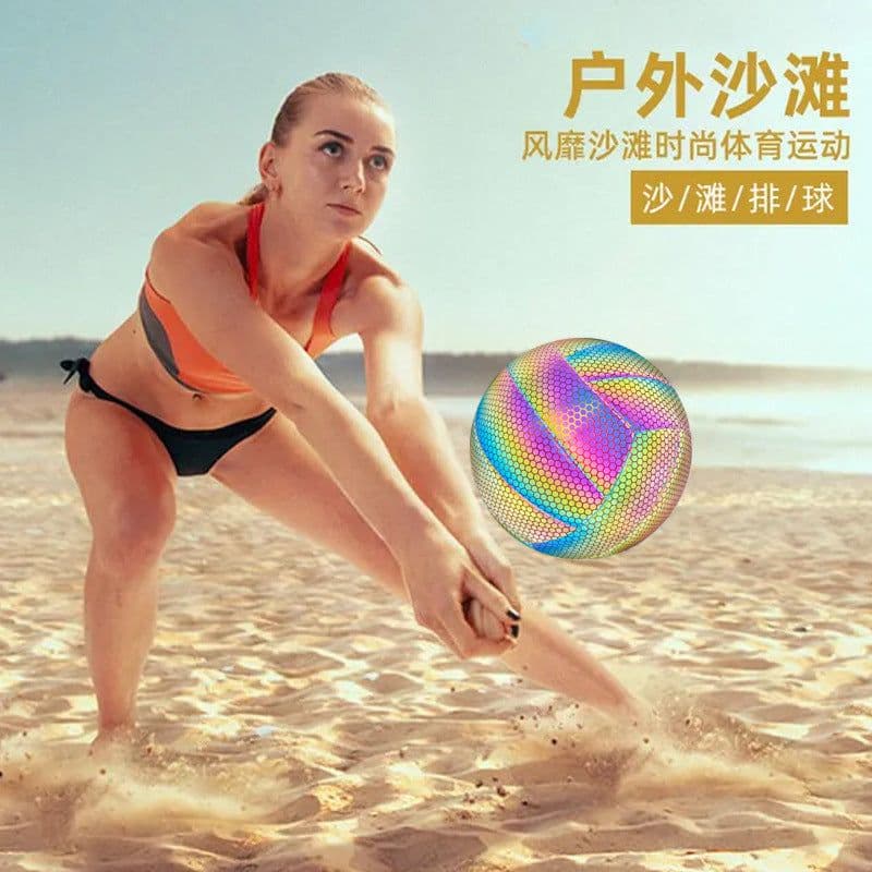 image-Fluorescent Volleyball No. 5 - PU Material, Machine-Sewn