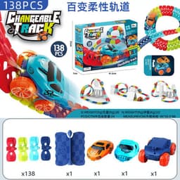 image-Kids Electric Track Car Set - DIY Climbing Coaster