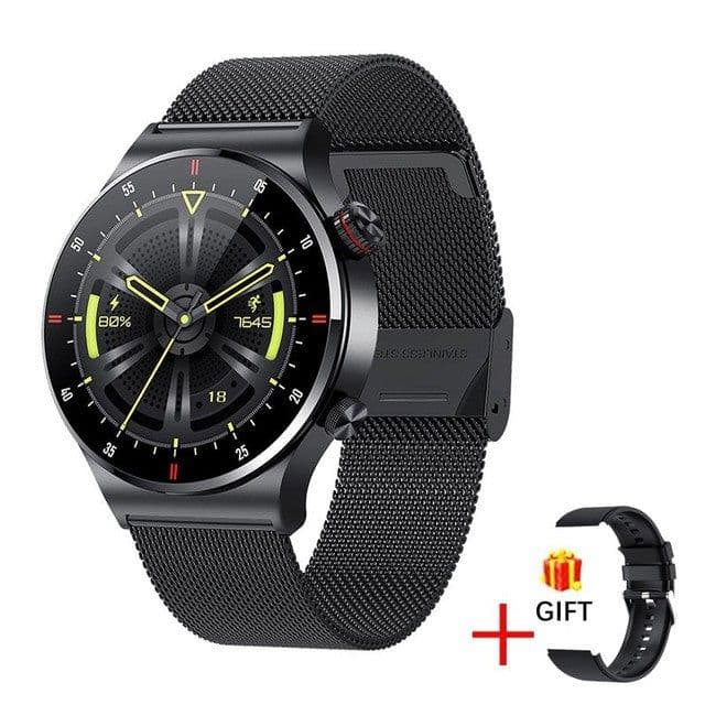 image-Chi Bear QW33 Smart Watch Silver ECG+PPG