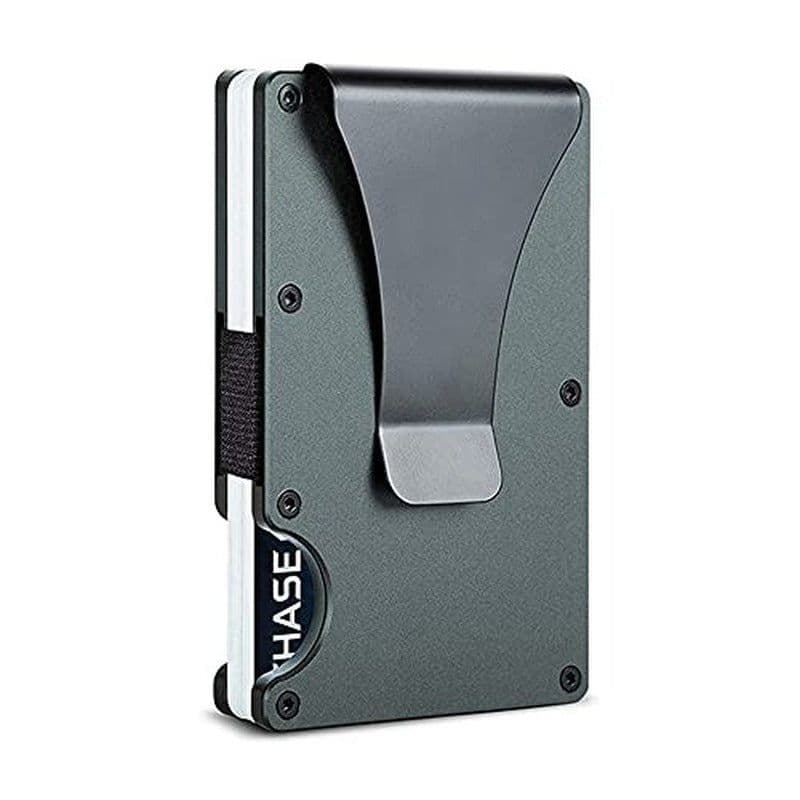 image-Aluminum Alloy RFID Credit Card Holder - Silver 2 in 1 Anti-Theft