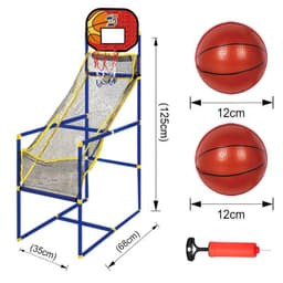 image-Kids' Portable Shooting Machine, Basketball Toy Indoor/Outdoor - Red, 1.49M Height