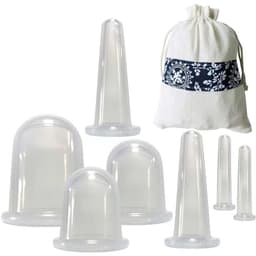 image-Spot high-transparency silicone cupping device, household vacuum massage cup, food-grade moisture-absorbing silicone cupping