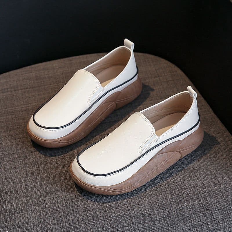 image-Women's Loafers 2022 Green Low-Top PU Shoes, Korean Version, 43 Size