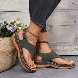 image-Manufacturers in stock cross-border 2021 new solid color embroidered flip-flop women's large size sandals ladies sandal
