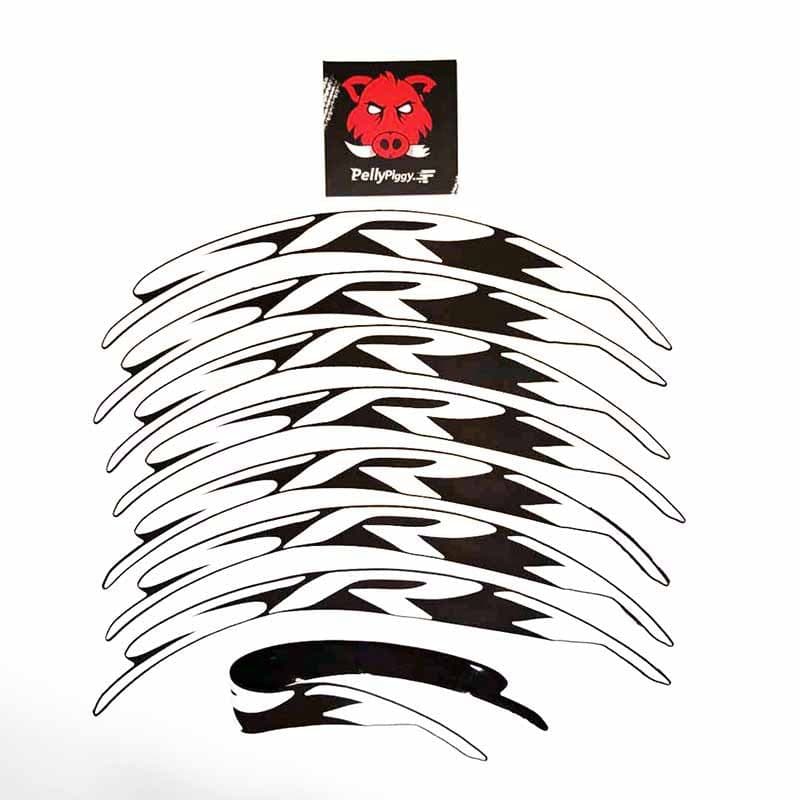 image-Car Tire Letter Stickers - White PVC Adhesive Washable