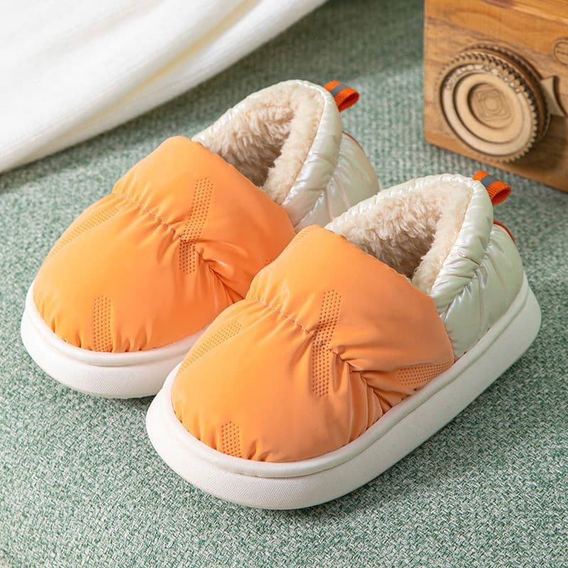 image-Boys' Slippers Cotton Gray 34-35 Toddler Warm