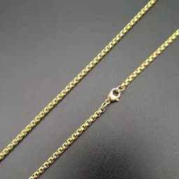 image-Hip Hop Titanium Steel Football Pendant Necklace - Gold Plated