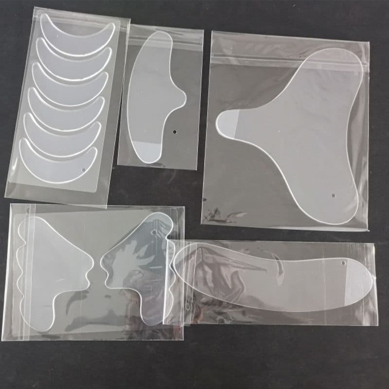 image-Silicone Anti-Wrinkle Stickers Set - Face & Neck 16pc