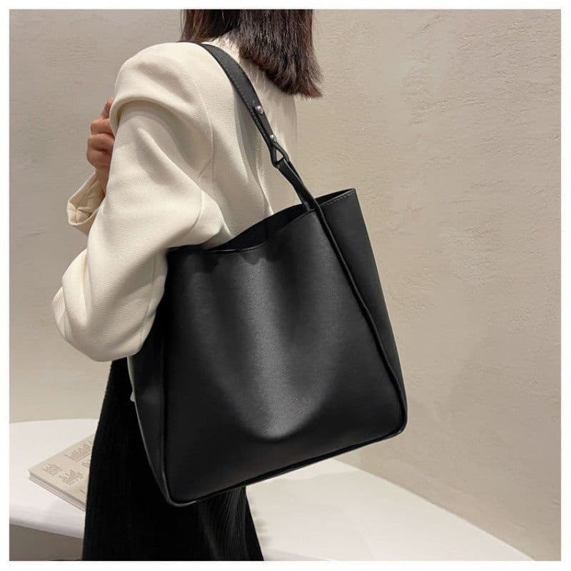 image-Korean Tote Bag - Large Capacity Retro Women's Shoulder Bag