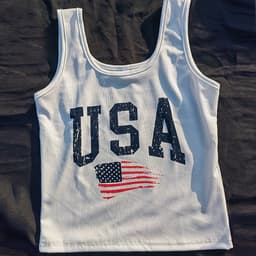 image-European American Y2K Blue Crop Top - Slim Fit