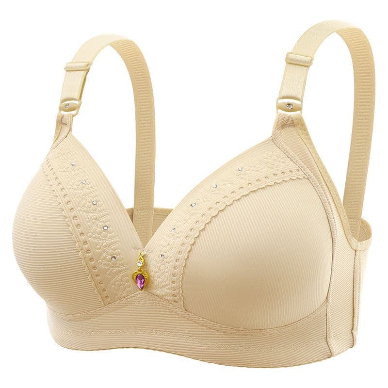 image-Women's Gathered Lift Bra - Milk Ash 36/80 3/4 Cup