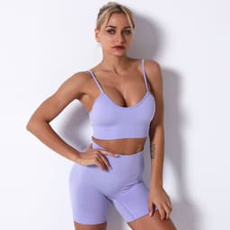 image-Nisha Women's Yoga Suit - Black Leggings Short Sleeve L