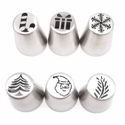 image-Stainless Steel Christmas Piping Nozzle Set 15pcs - Cream Decor Tools
