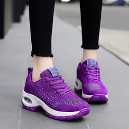 image-Women's Air Cushion Casual Shoes - Mesh Grey Size 41