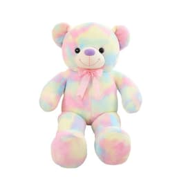 image-Colorful Large Plush Teddy Bear Doll - Hug Rainbow Bear Gift for Teens 14"