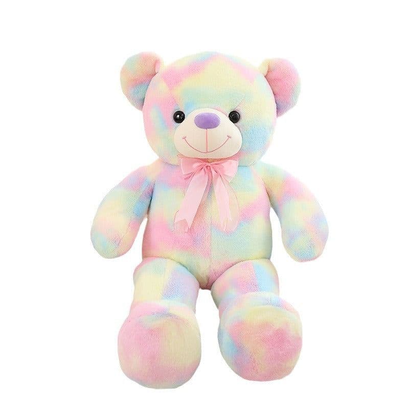 image-Colorful Large Plush Teddy Bear Doll - Hug Rainbow Bear Gift for Teens 14"