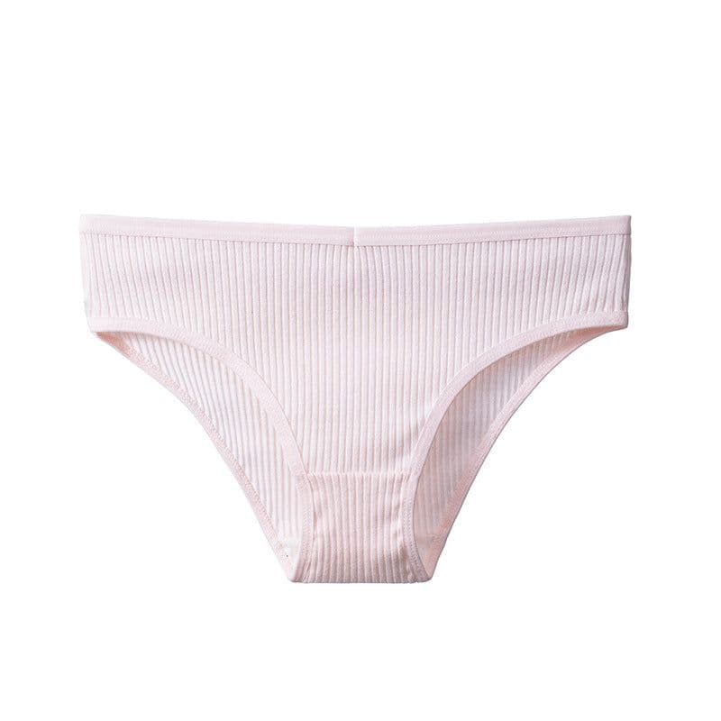 image-Summer breathable skin-friendly sports high elastic stretch ladies briefs cotton comfortable new pure color girls underwear