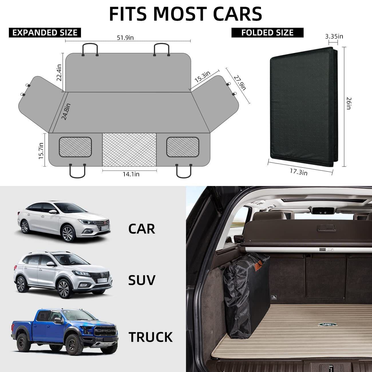 image-Dog Car Seat Mat - Black Waterproof 132x158cm