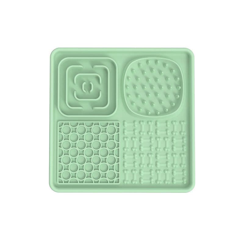 image-Pet Licking Mat - Blue Silica Gel Slow Feed Placemat, Gift (60 characters)