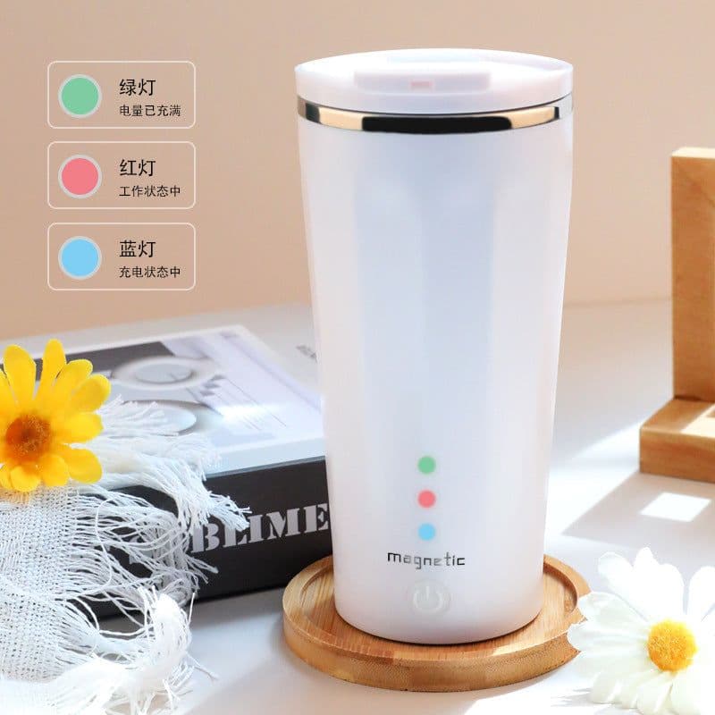 image-Electric Protein Shaker Bottle 400ml Stainless Steel