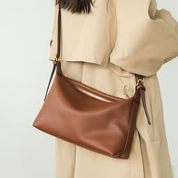 image-Self-operated Large Capacity Crossbody Bag - Dark Brown PU 2023