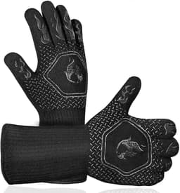 image-Fireproof BBQ Gloves - 800°F Heat Resistant Silicone