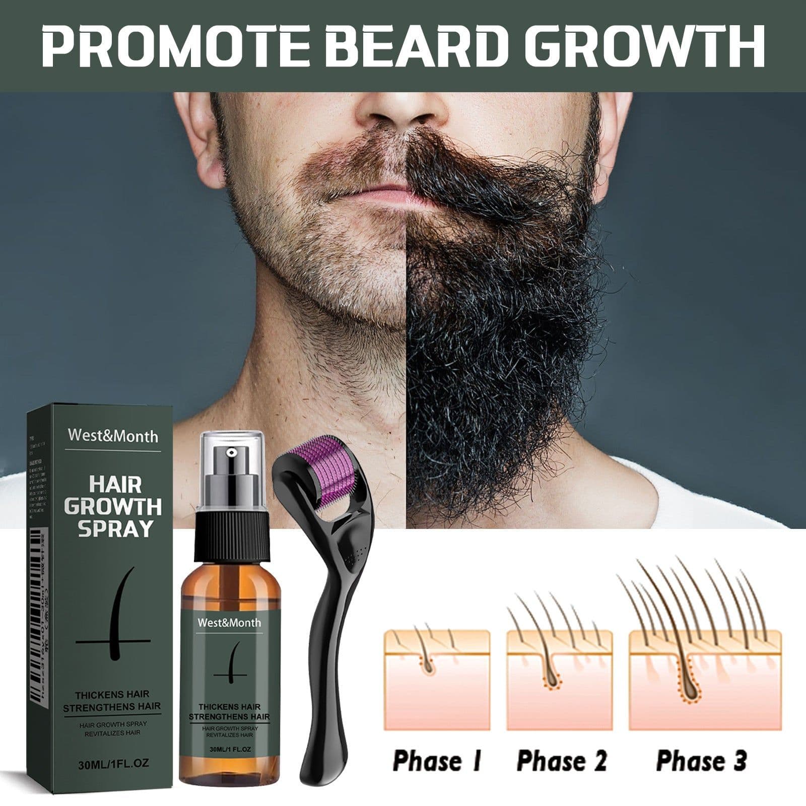 image-West&Month Beard Growth Spray Set 30ml