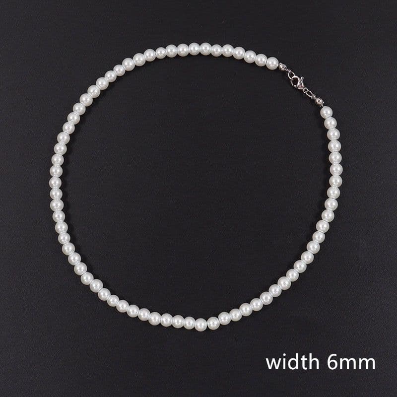 image-Cross-border Hot Sale Long Imitation Pearl Necklace Unisex Light Luxury Temperament Versatile Simple Necklace Jewelry Wholesale