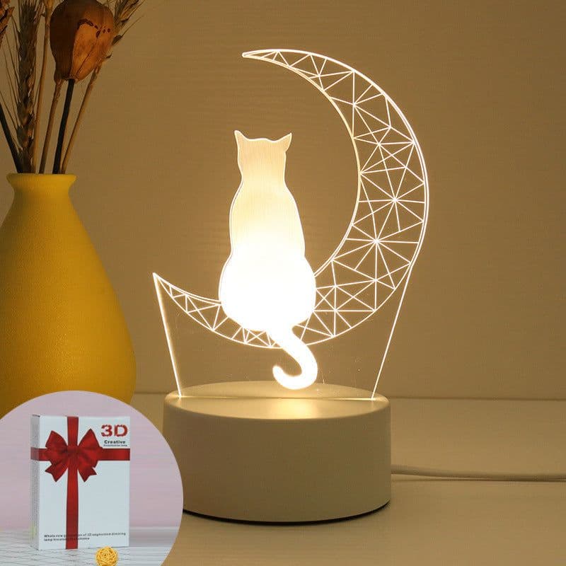 image-Christmas 3D Night Light Table Lamp, Kids' Gift, Modern, USB, 135x210mm