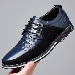 image-Milton 9906 cross-border three-color large-size casual leather shoes OPP bag packaging without shoe box 38-52 in stock