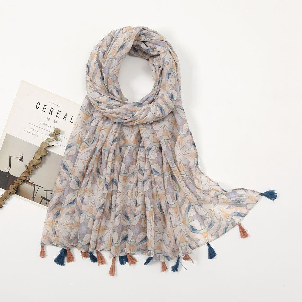 image-Japanese/Korean Butterfly Print Sun Protection Scarf, Beach Towel, 180x90cm