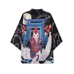 image-2021 cross-border new Japanese-style digital printing kimono men and women cloak coat pajamas cardigan summer