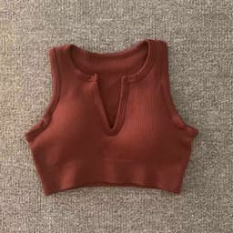 image-2021 Yoga Suit - Brown Four-Piece Set, Short Sleeve, Leggings, Size S
