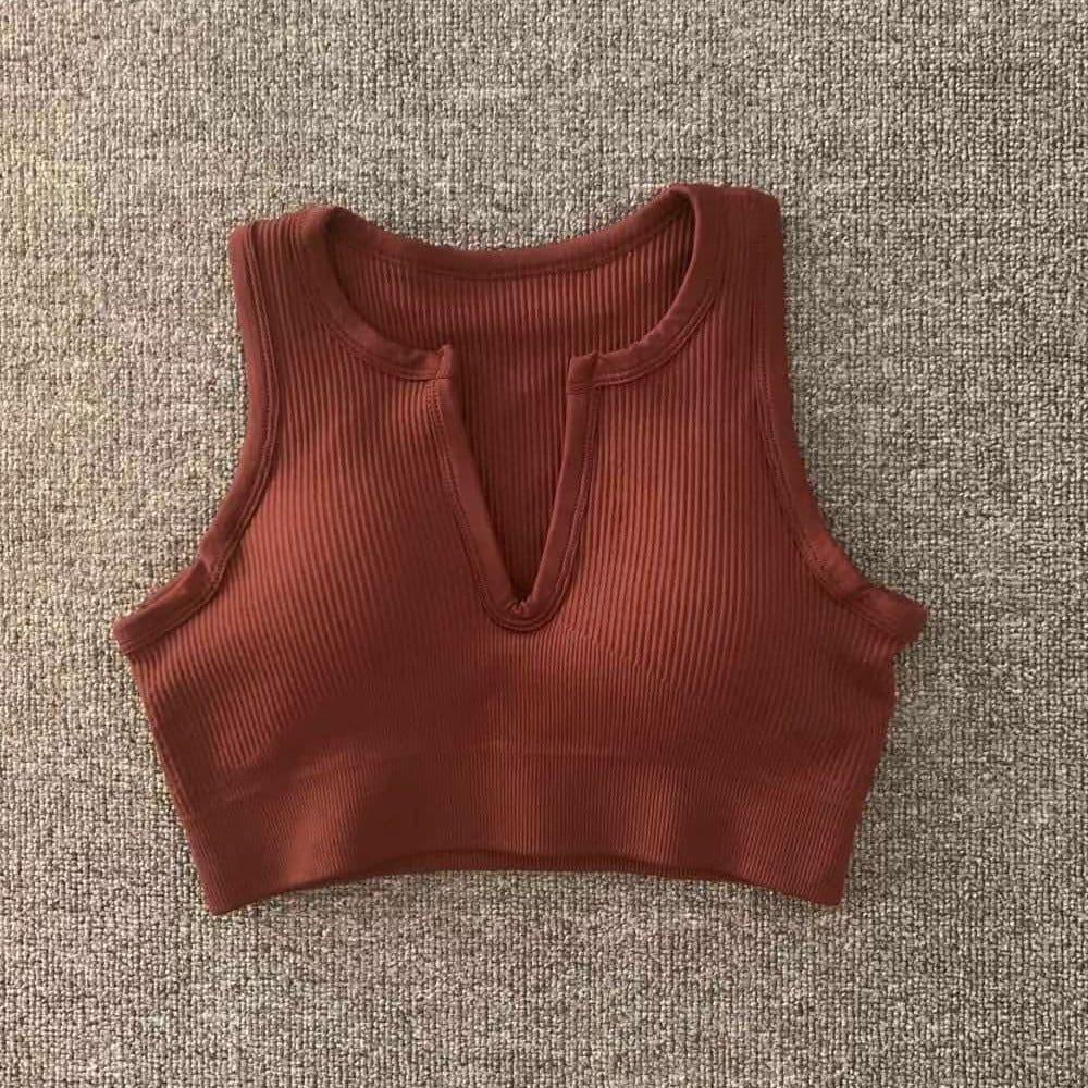image-2021 Yoga Suit - Brown Four-Piece Set, Short Sleeve, Leggings, Size S