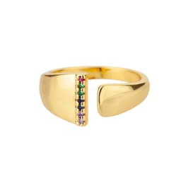 image-Retro Zirconia 26 Letter Adjustable Ring - Personalized Fashion Design