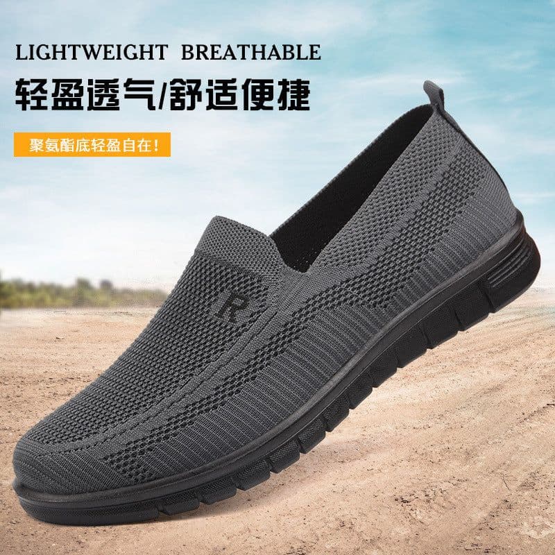 image-2021 New Polyurethane Fly Woven Men's Casual Comfortable Single Shoes Sports Dad Shoes