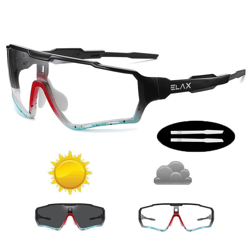 image-ELAX Cycling Glasses Color-Changing Windproof AP