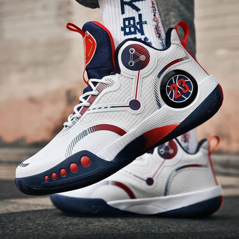 image-Zodi Basketball Shoes - High Top, Shock-Absorption, Breathable