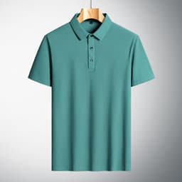 image-Men's Urban Casual Short-Sleeved Polo T-Shirt - Large