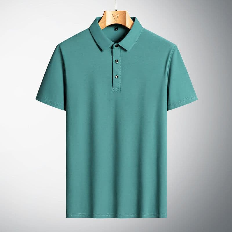 image-Men's Urban Casual Short-Sleeved Polo T-Shirt - Large
