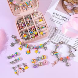 image-Kids Beaded Bracelet Set - DIY Jewelry Gift Ages 6-12