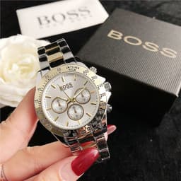 image-Quartz Watch Women's Golden Black Alloy 37mm