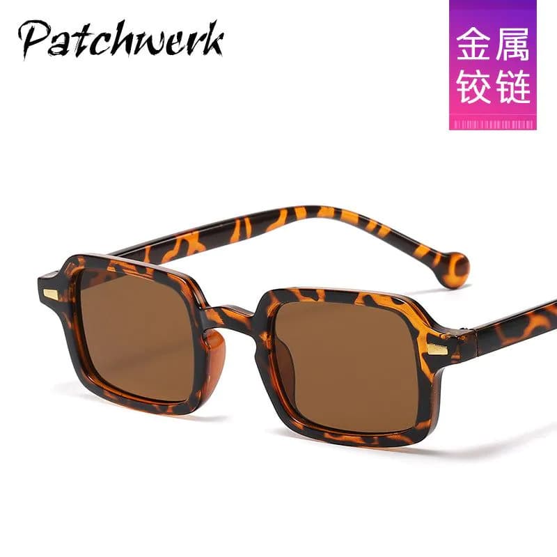 image-PATCHWERK Square Sunglasses - Black Grey Polarized