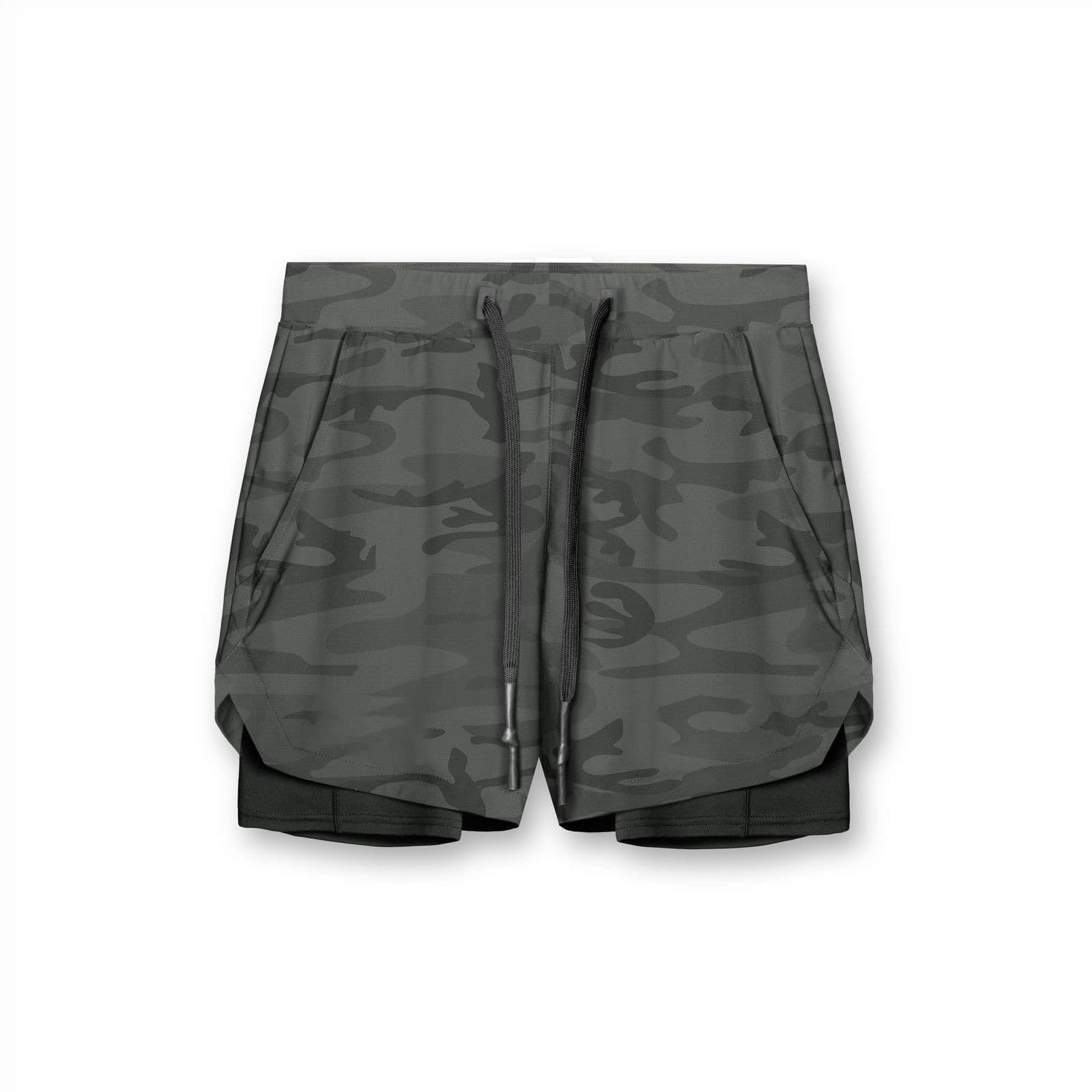 image-Men's Sports Shorts - Black Breathable Gym Training