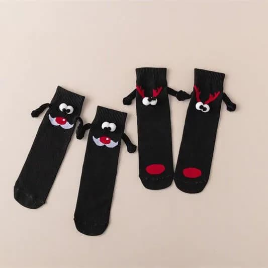 image-Magnetic Christmas Mid-Calf Socks - White