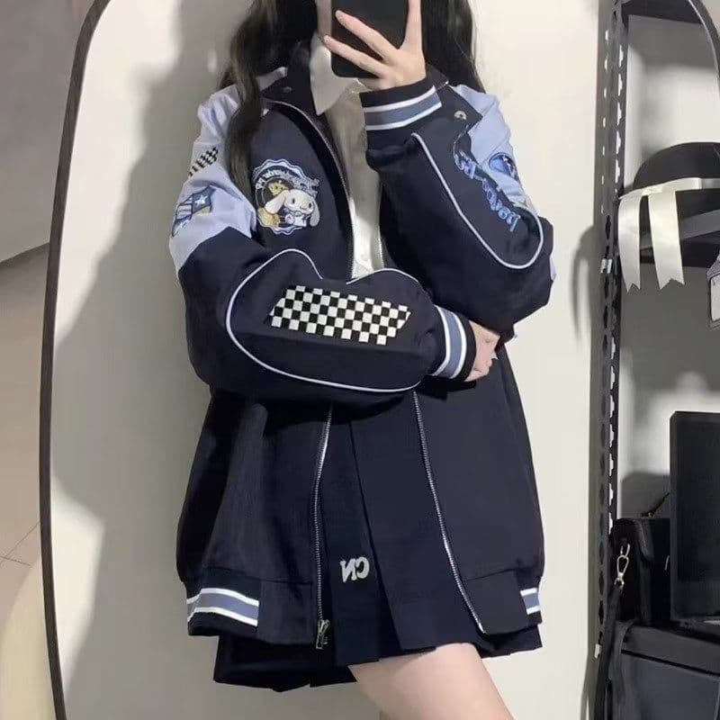 image-Embroidered baseball uniform men's and women's casual jacket autumn 2023 new loose trendy brand American jacket