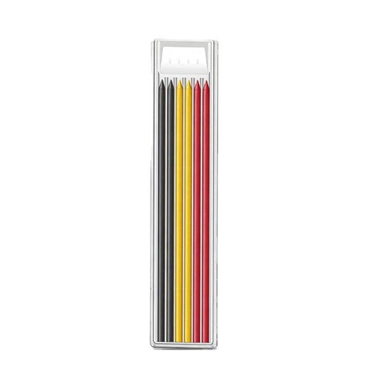 image-Professional 2.8MM Metal Woodworking Pencil - Quick-Drying 6-Color Refills