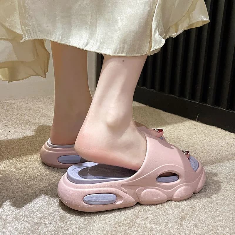 image-High-heeled couple sandals and slippers for women summer outdoor casual sports fashion internet celebrity comfortable soft bottom thick bottom beach