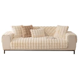 image-Sofa Cushion Cover Flannel White 75cm Modern